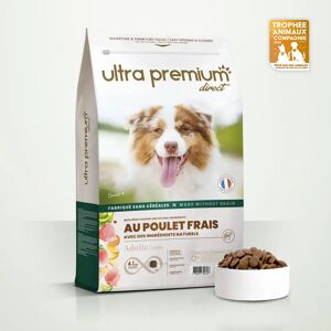 Ultra premium direct Croquettes Sans Cereales au Poulet frais pour chien adulte toutes tailles