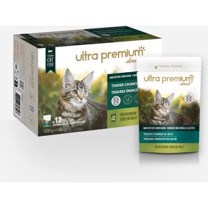 Ultra premium direct Sachets Fraîcheur Chaton / Chat adulte Sans Cereales - Tendres eminces en gelee riches en poulet