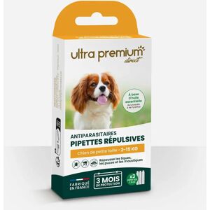 Ultra premium direct Pipettes repulsives Antiparasitaires pour chien de petite taille (2 a 15 kg)