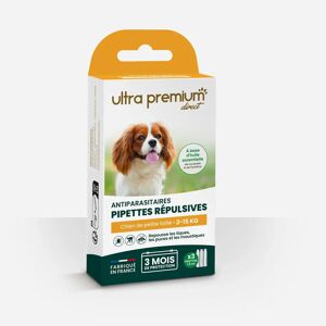 Ultra premium direct Pipettes répulsives Antiparasitaires pour chien de petite taille  (2 à 15 kg)