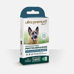 Ultra premium direct Pipettes repulsives Antiparasitaires pour chien de grande taille (30 a 60 kg)