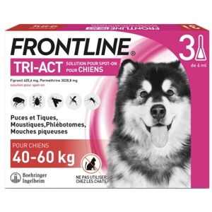 Tri-act chiens XL de 40 à 60 kg 3 pipettes