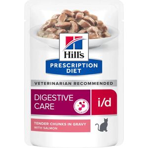 Hill's Prescription Diet I/D AB+ Sachets Pour Chat Au Saumon - 12 x 85g