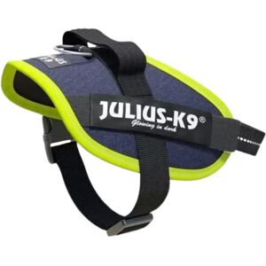 Julius-K9 Harnais Julius IDC Power-K9 Bleu Jean Bords Fluo Baby2 33-45 cm