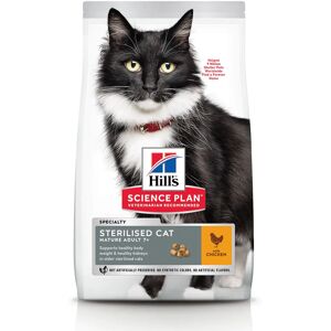 Hill's Science Plan Mature Adult 7+ Sterilised Cat Croquettes Pour Chat Senior Sterilise Au Poulet - 3Kg