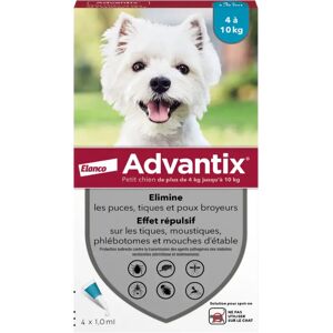 Advantix petit chien 4-10Kg - 4 pipettes