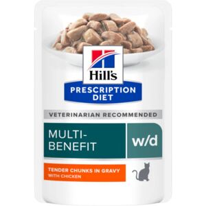 Hill's Prescription Diet W/D Multi Benefit sachets pour Chat - 12x85g