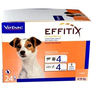 Virbac Effitix Spot On - Chien 4-10kg - 24 pipettes