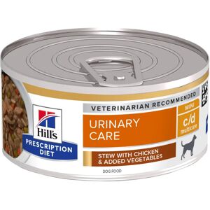 Hill's Prescription Diet C/D Urinary Multicare boîtes pour chien 24x156g poulet et legumes