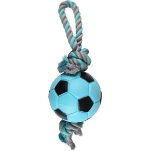 Flamingo Jouet chien Tpr Sporty Ballon De Football+corde Bleu 12cm