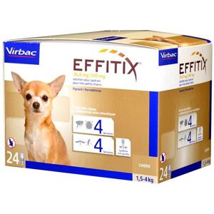 Virbac Effitix Spot On - Chien 1,5-4kg - 24 pipettes