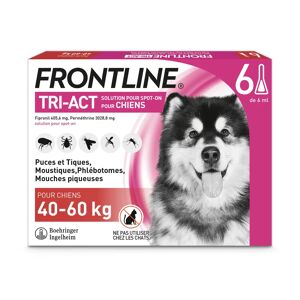 Frontline Tri-act chien XL 40 à 60kg - 6 pipettes