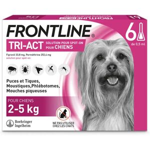 Frontline Tri-act chien XS 2 a 5kg - 6 pipettes