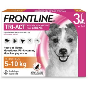 Frontline Tri-act chien S 5 a 10kg - 3 pipettes