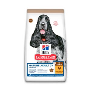 Hill's Science Plan Mature No Grain Croquettes Sans Cereales Pour Chien Senior Au Poulet - 14Kg