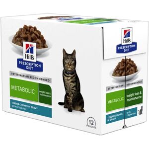 Hill's Prescription Diet Metabolic sachets pour chat au poisson - 12x85g