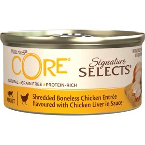 Wellness CORE Signature Selects Shredded a 79g au poulet et foie de poulet en sauce