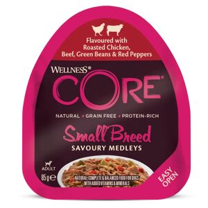 Wellness CORE savoury medleys pour chien de petite race - 85g au poulet rôti, boeuf, haricot vert et poivrons rouge