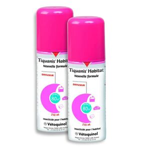 Vetoquinol TIQUANIS Habitat Diffuseur - Lot de 2 diffuseurs de 210ml