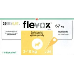 Vétoquinol Flevox chien 2-10Kg 36 pipettes