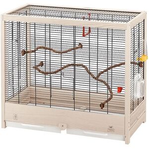 Ferplast Ferplast Cage pour Oiseaux en bois FSC GIULIETTA 5, Canaris, Perruches et Oiseaux exotiques, Accessoires inclus Noir, Noir - Publicité