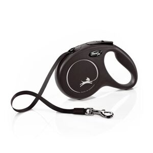 KERBL Laisse-corde Flexi Classic M - Longueur : 5 m - Poids max : 25 kg - Noir - Pour chien Noir - Publicité