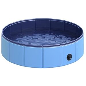 PawHut Piscine pour chien bassin PVC pliable anti-glissant facile à nettoyer diamètre 80 hauteur 20 cm bleu - Publicité