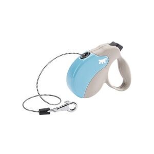 Ferplast Laisse rétractable pour chiens AMIGO CORD MINI, cordon, 3 mètres, max 12 kg, Bleu clair Bleu clair - Publicité