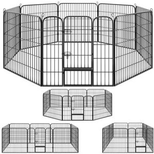 TecTake Enclos pour chien modulable - 80 cm gris - Publicité