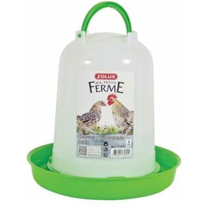 Zolux - Abreuvoir en plastique Ma petite ferme 3 litres Vert, Transparent - Publicité