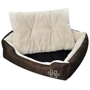 vidaXL Lit pour chiens avec coussin rembourré Taille XL Brun - Publicité