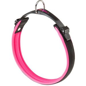 Ferplast Collier Ergonomique pour Chiens ERGOFLUO C25/51 avec Rembourrage et Fermeture à Micro-régulation Fuchsia Fuchsia - Publicité