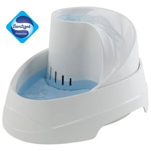 Ferplast Fontaine pour chats et chiens de petite taille VEGA, 2 litres, avec protection antibactérienne permanente, effet source d'eau filtrée, inclus un filtre à charbon actif Blanc, Blanc - Publicité