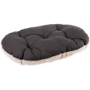 Ferplast Coussin pour Chiens et Chats RELAX F 65/6 Rembourré Coton Doux et Chaud Peluche Lavable Gris Gris - Publicité