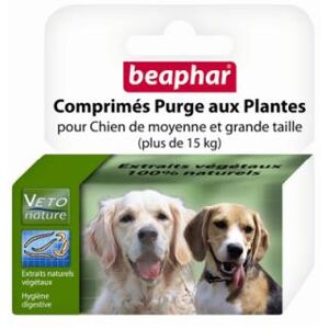 beaphar Comprimés de purge aux plantes vetonature 50 comprimés pour grand et moyen chien - Publicité