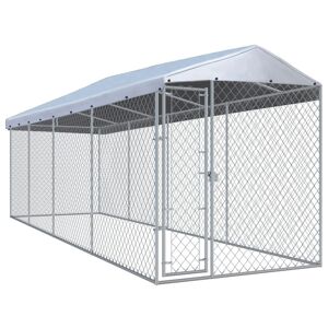 145031 vidaXL Chenil extérieur avec toit pour chiens 760x190x225 cm - Publicité