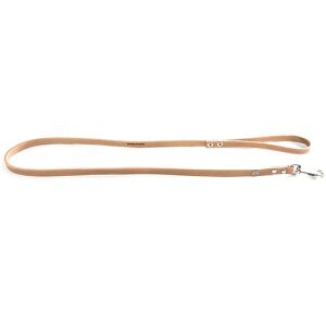 Laisse en Cuir Surpiqué Classique 12mm x 1m Naturel