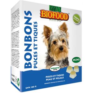 Chien Bonbons Puces et Tiques Peau et Pelage 80 pièces