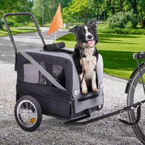 IDMarket Remorque à vélo pour chien avec réflecteurs