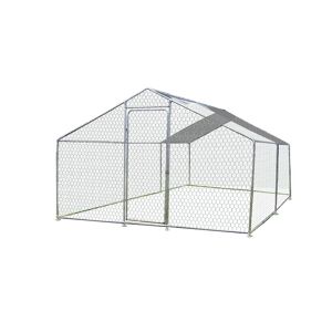 Habrita Enclos poulailler clôture grillagée acier galvanisé 12 m² - 7 à 9 poules - Publicité