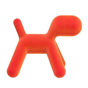 MAGIS chien abstrait PUPPY EXTRA LARGE VELVET (Orange - Polyéthylène effet velours)
