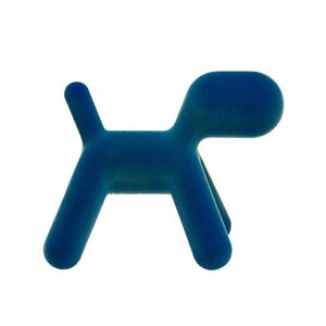MAGIS chien abstrait PUPPY MEDIUM VELVET (Bleu - Polyéthylène effet velours)
