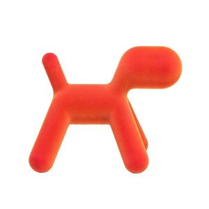 MAGIS chien abstrait PUPPY MEDIUM VELVET (Orange - Polyéthylène effet velours)