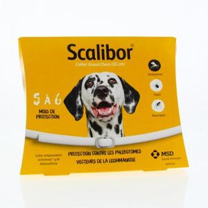 SCALIBOR Collier antiparaisitaire grand chien - Publicité