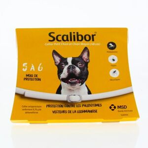 SCALIBOR Collier antiparaisitaire petit à moyen chien - Publicité