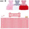 Pièces Chien Princesse Robes Chiot Noeud Robe Pet Tutu Robes Rayé Maille Chiot Chien Robes D'été--M