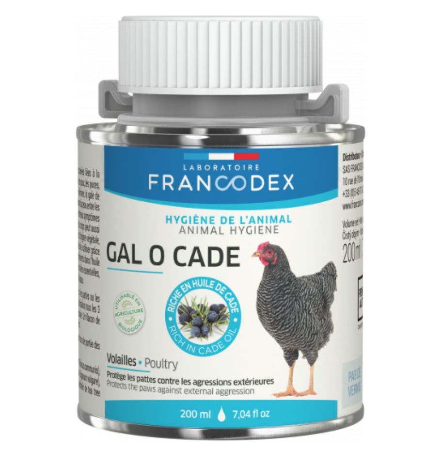Francodex Gal O Cade 3283021742181 Hygiene Volaile Protection Pattes Soins 200ml Gallinace Poule Coq Dinde Canard Comasound Kartel Csk Online
