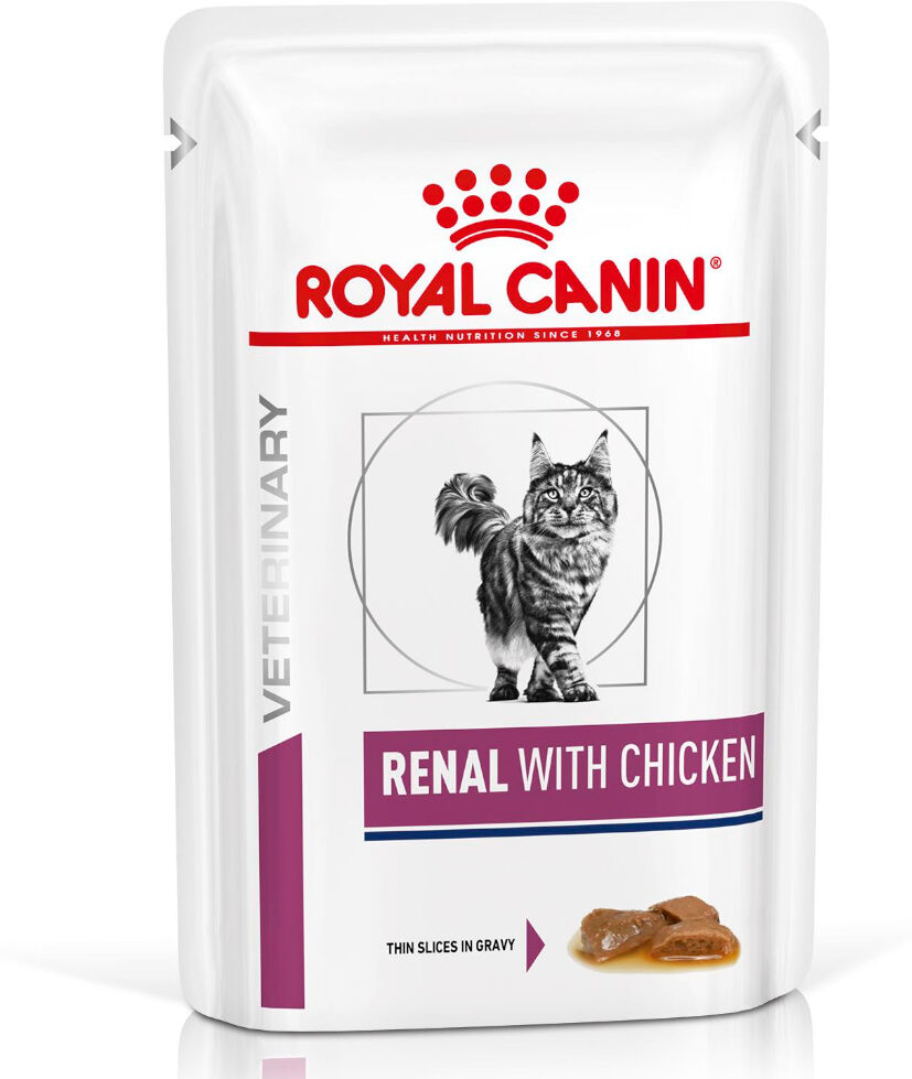 12x85g poulet Renal Royal Canin Veterinary Diet - Nourriture pour Chat