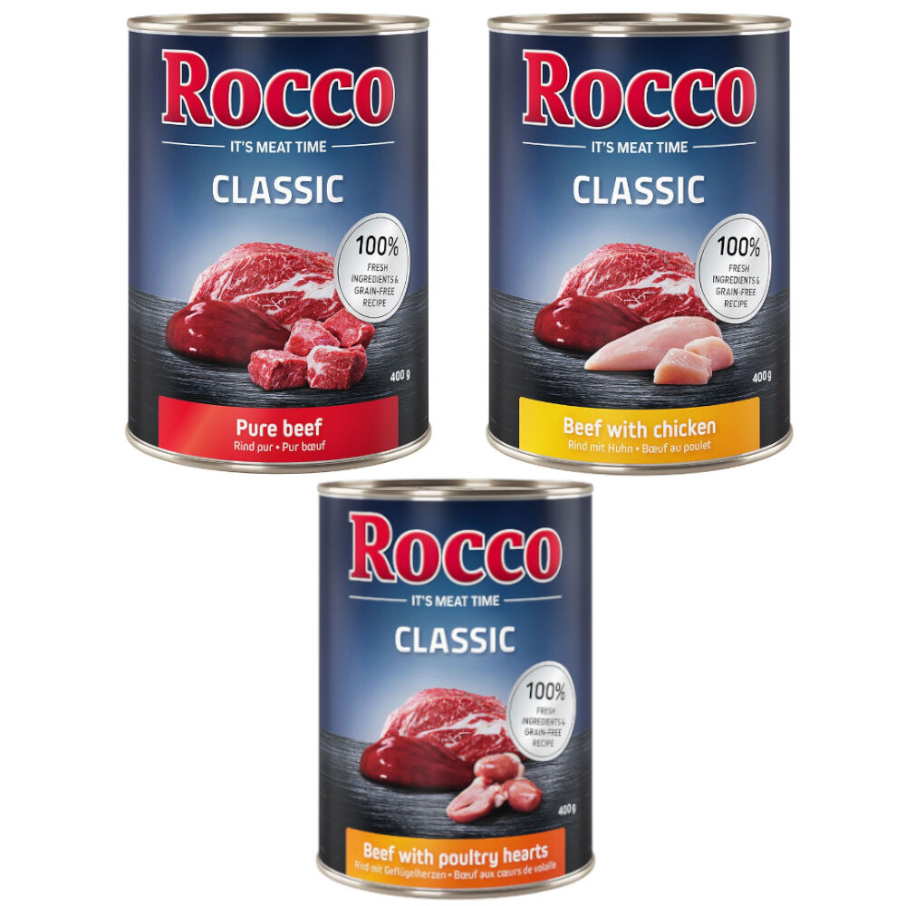 6x400g Rocco Classic lot mixte de topsellers - Pâtée pour chien