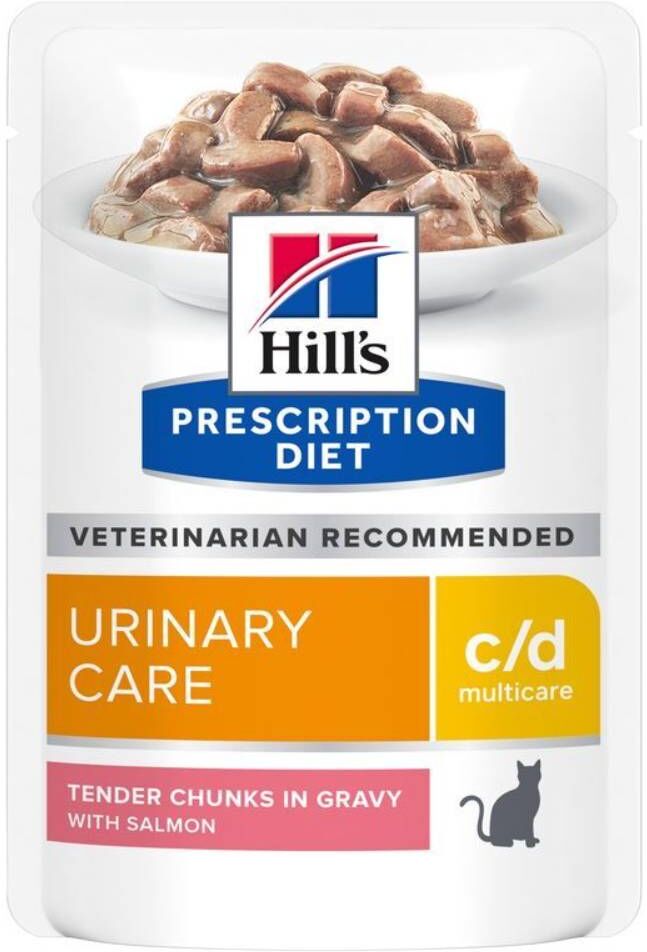 Hill's - Pâtée - 12x85g c/d Urinary Care Multicare saumon Hill's Prescription Diet - pour chat